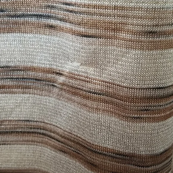 Banana Republic Summer striped shimmer tan and brown sleeveless top size small - Picture 7 of 8